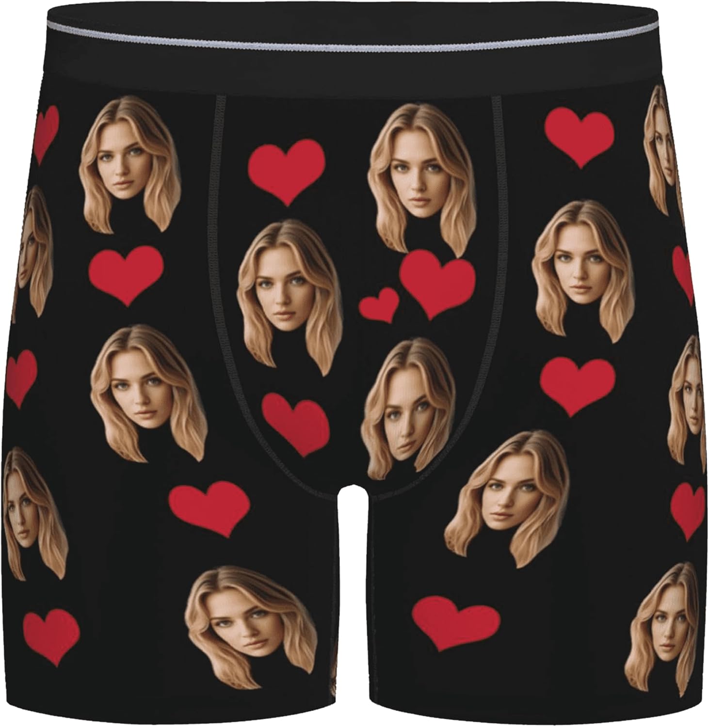 Personalized Boxers for Men, Customized Long Underwear, Boxers with Face on Them, G...