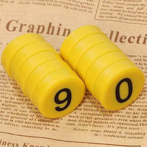 Miniatura 10 de Imanes redondos del 0 al 9 para refrigerador, pizarra blanca, pines magnéticos, calcomanías para cocina, hogar, oficina, escuela, manualidades, 10