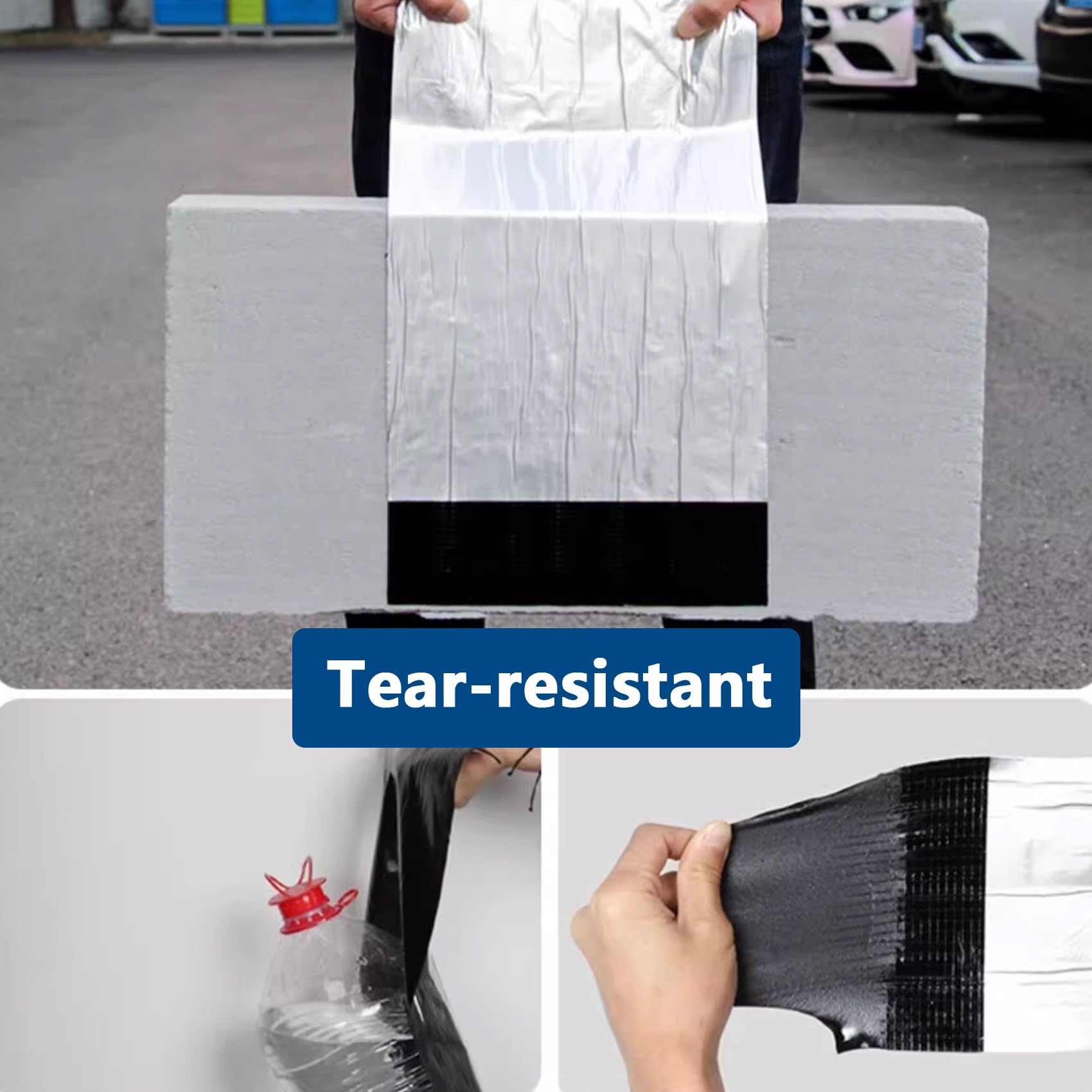 Genérico 1.5mm Techo Cinta Selladora Aluminio Butilo Adhesiva, 40cm Ancho Tejado Tela Asfaltica Autoadhesiva Impermeable, Banda Bituminosa de Reparación para Terraza Tejado Goteras(1x1m)