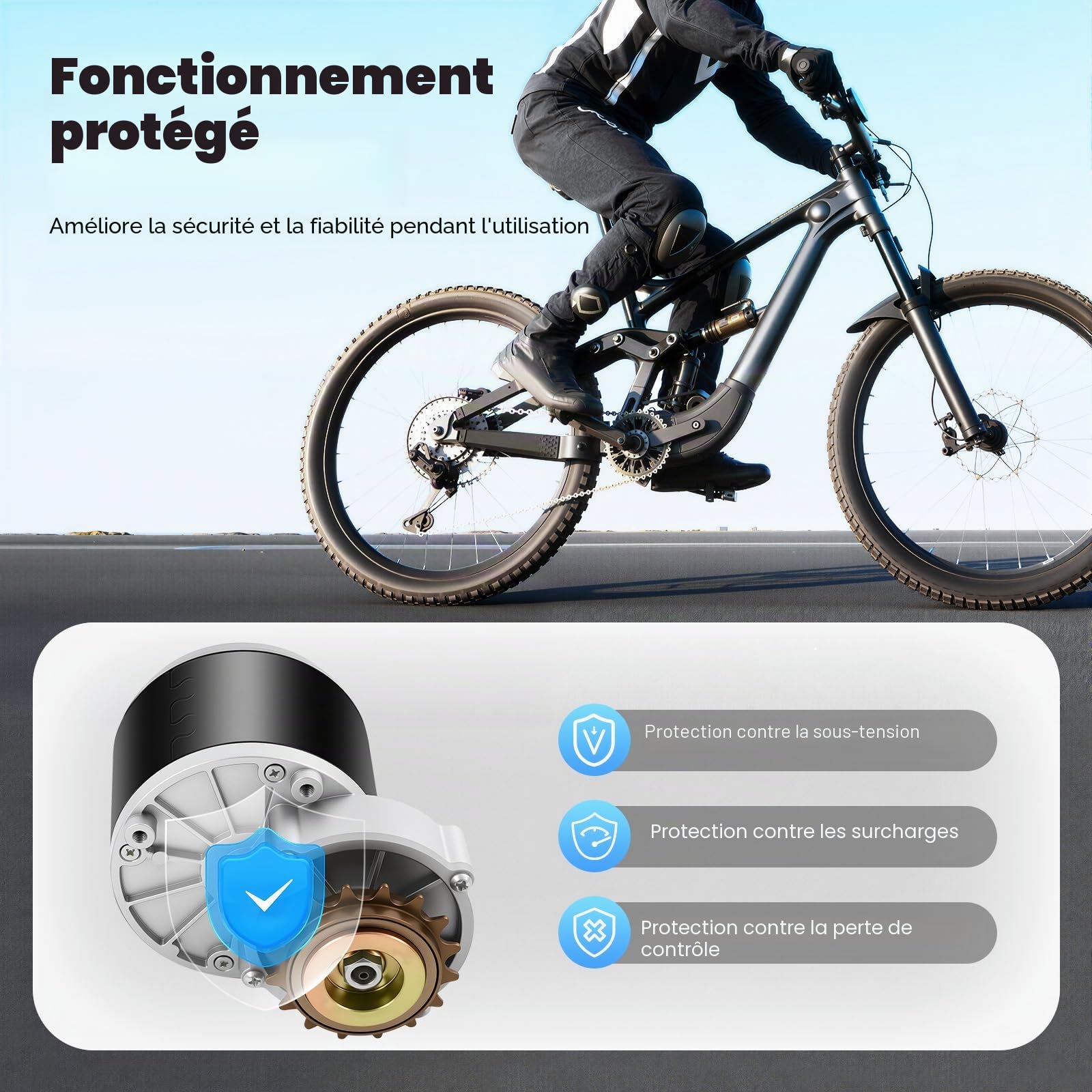 Kit de conversion de vélo électrique, 350 W, 36 V, kit d'accélérateur à pouce, conversion avec chaîne et accélérateur à pouce, pour montage de vélo