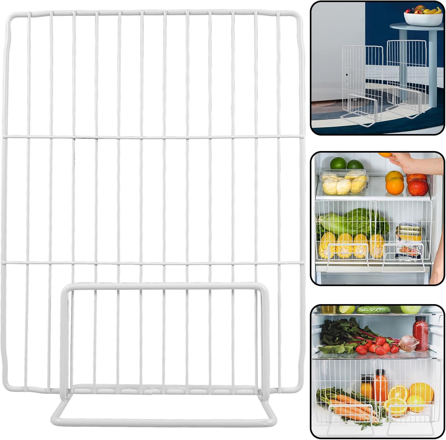 jojofuny Freezer Iron Mesh Divider Refrigerator Partition for Organized Storage Strong and Design for Food Separation Freezer Fridge Fits