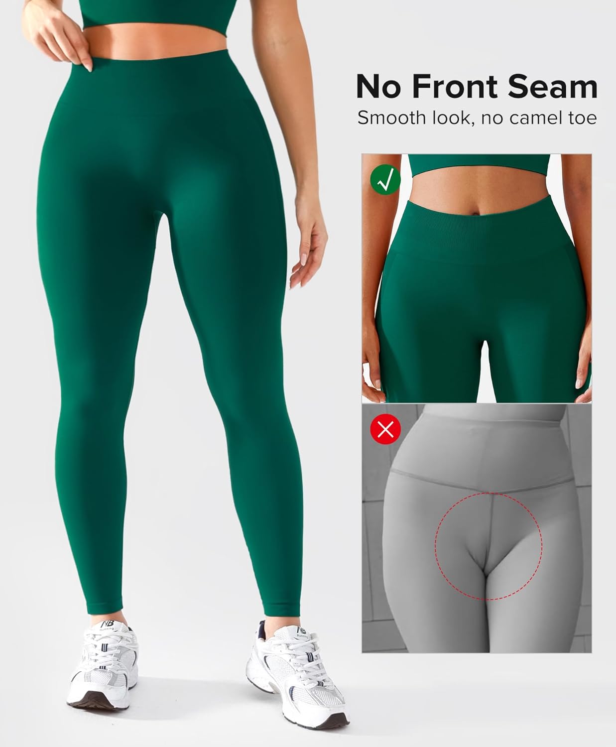 BRXL Lycra Workout Leggings for Women Butt Lifting Squat Proof Tummy Control High Waist Seamless Gym Running Leggings - Image 4