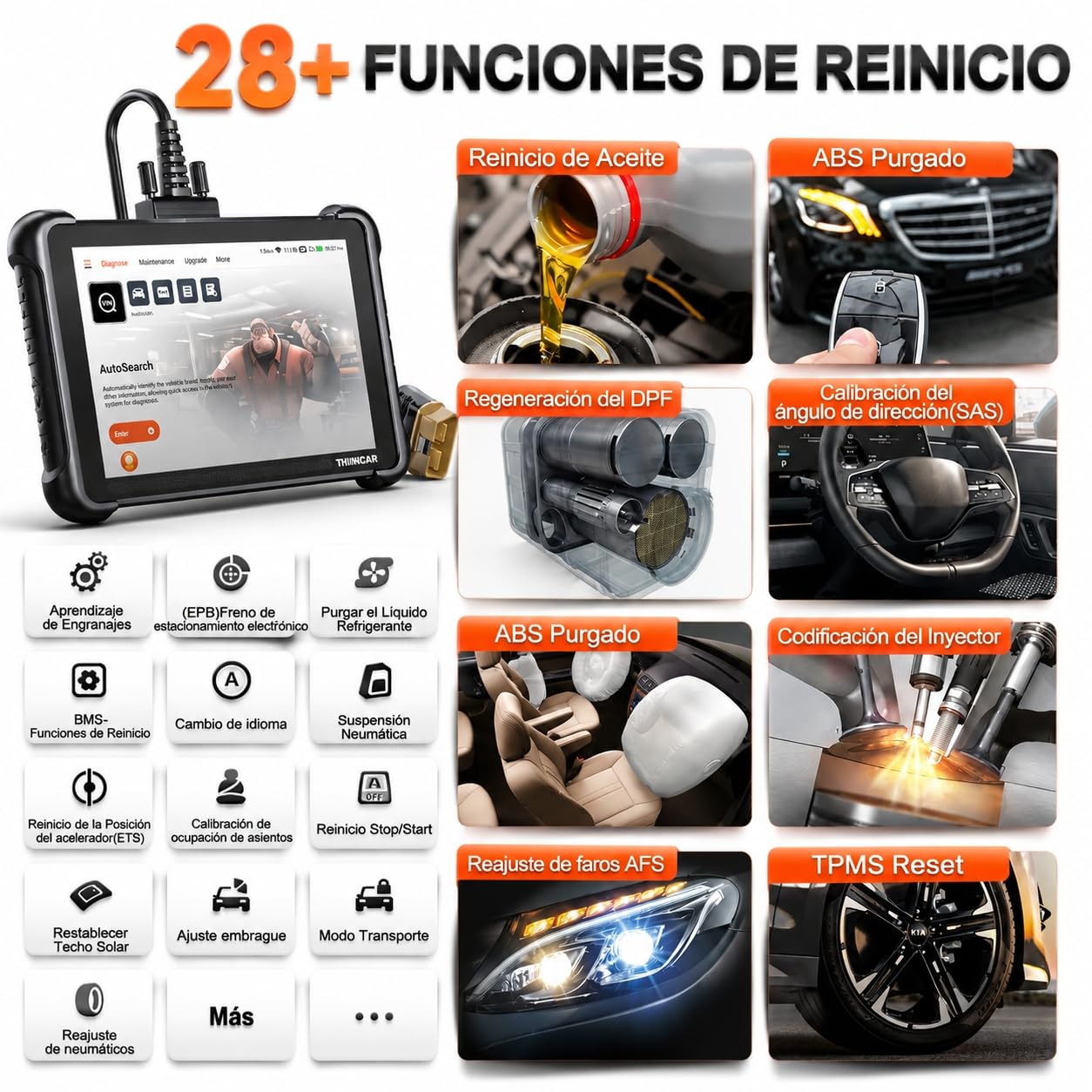 ThinkScan 672 OBD2 Diagnosis de Diagnóstico Todos Los Sistemas Y 28+ Funciones de Reinicio