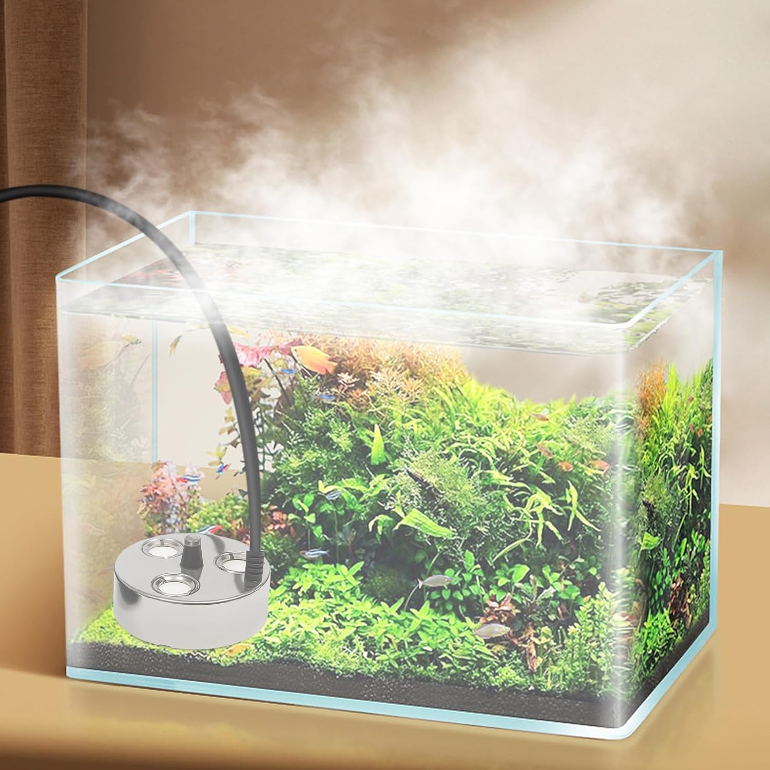 Mist Maker, 3 Head Ultrasonic Mist Maker Fogger AC 36V 60W Air Humidifier Hydroponics Water Fountain Pond Fog Machine 900ml/h