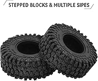 Vista 4 de INJORA Neumáticos 1.0 - Neumáticos S5 Super Blandos y Adhesivos de 57 * 22mm para TRX4M Axial AX24 SCX24 FCX24 Enduro24, T1016