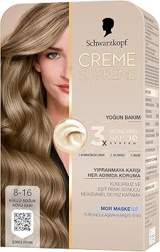 Schwarzkopf Creme Supreme Saç Boyası 8-16 Küllü Soğuk Koyu Sarı