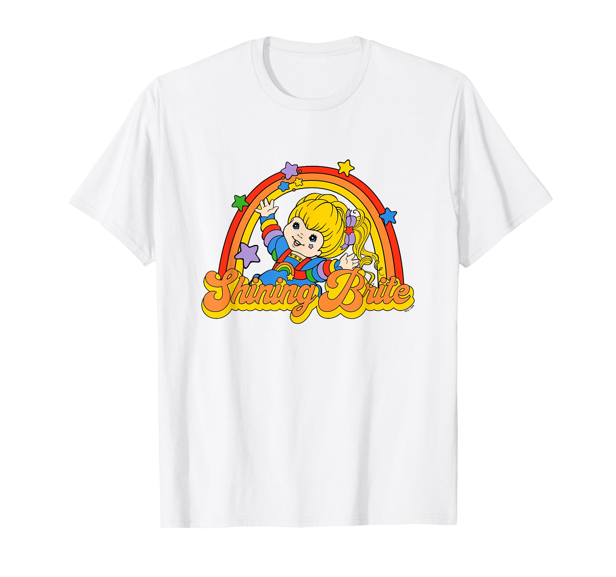 Rainbow Brite Shining Brite Girl Vintage Big Chest Logo T-Shirt