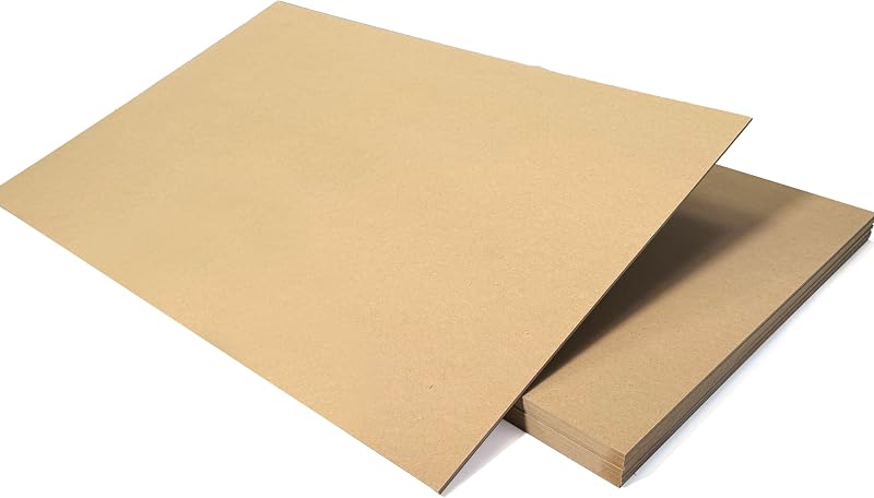 10 tableros de MDF (tablero de fibra de densidad media) de 12"x 19", 3 mm 1/8 de pulgada, listo para Glowforge, sin terminar | para grabado láser, CNC, quema de madera, enrutador, sierra de calar. por Armario de artesanía