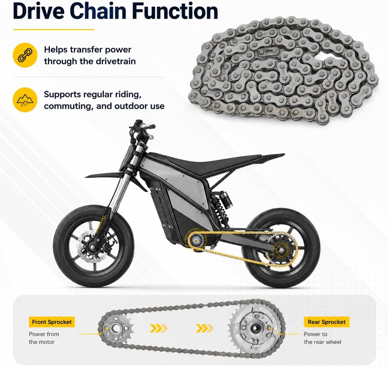 Front and Rear Disc Brake Set, Electric Bike Brake Caliper Kit, Bicycle Disc Brake Parts, Compatible with Heybike Villain Electric Dirt Bike