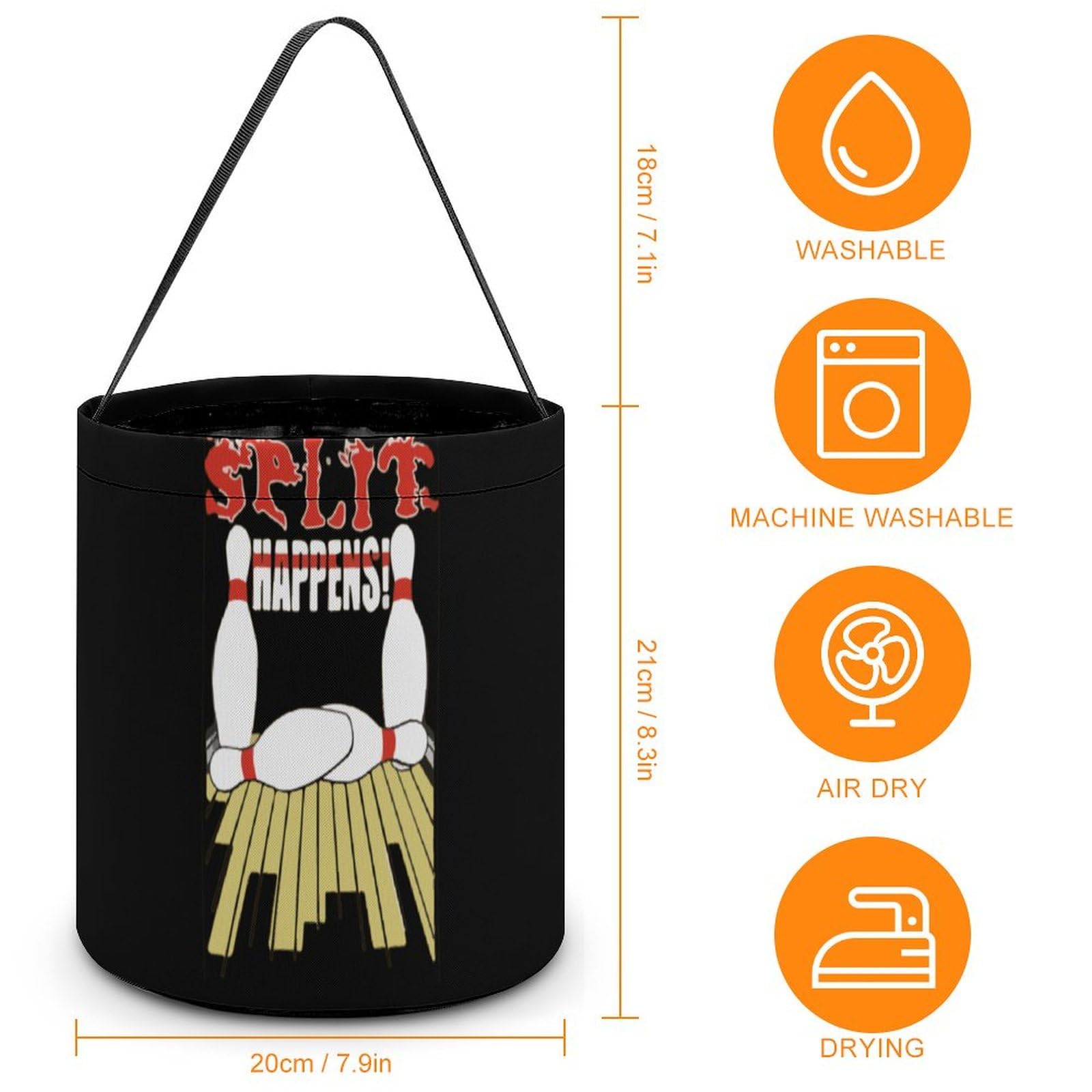 Split Bowling Cute Easter Basket Bags Eggs Bucket Candy Tote Decorations Gifts Party Storage Bag