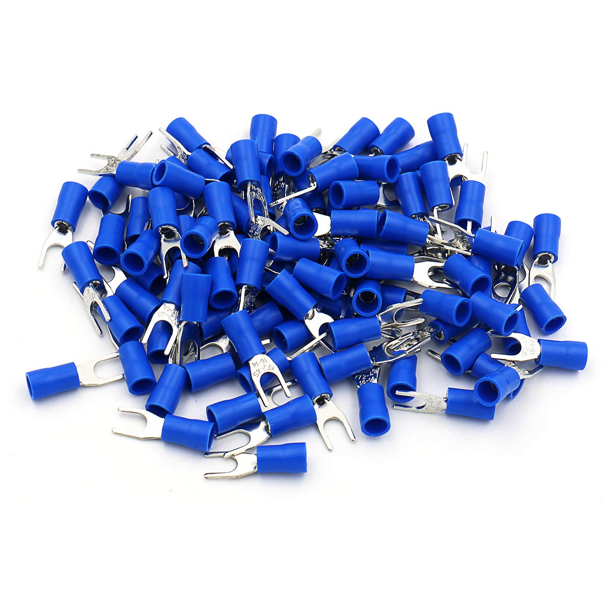 Baomain conector terminales de horquilla SV2 – 4 m AWG 16 – 14 azul Pre insulated 1000 unidades