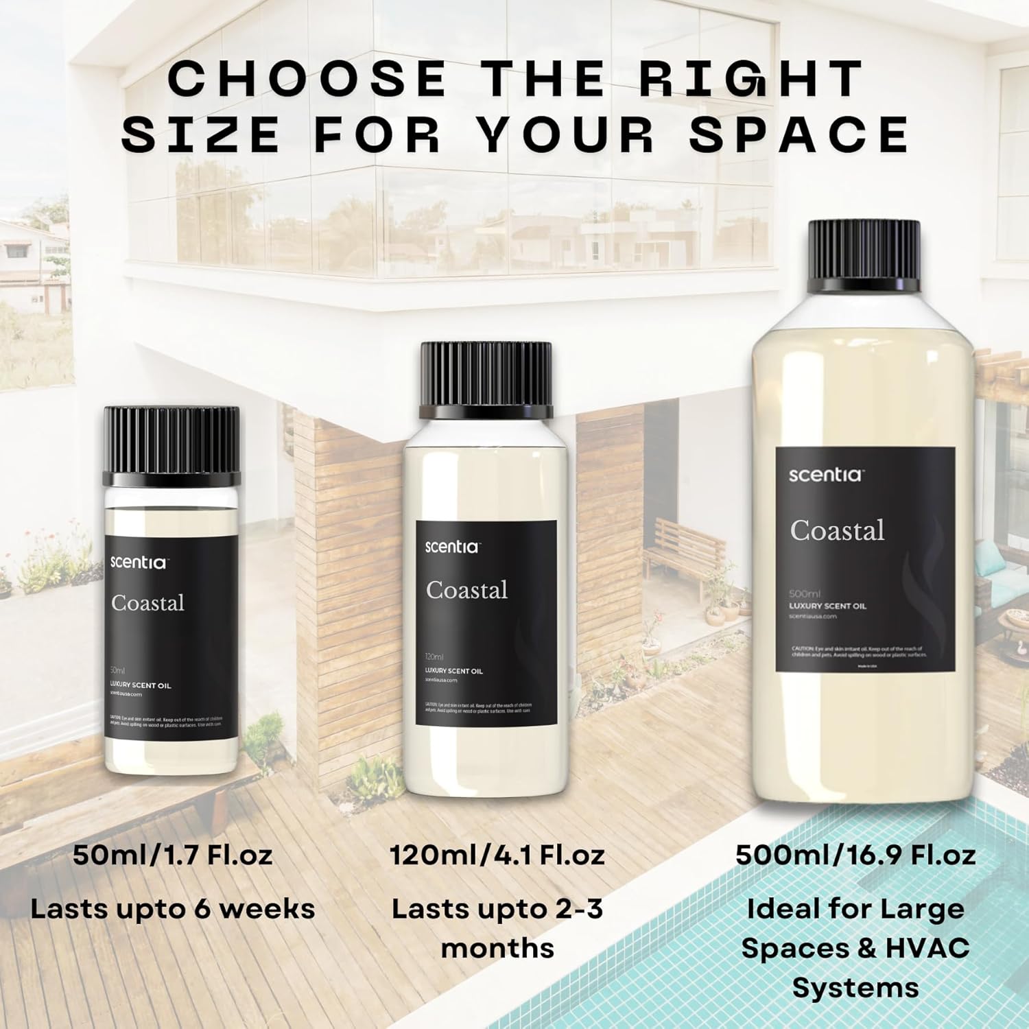 Scentia Diffuser Oil Inspired by R.itz Carl.ton Hotel Scent - 500 ml 16.9 fl oz - Essential Oil Blend, Spa Scent, Jasmine & Bergamot Notes for Aromatherapy Diffusers and Humidifiers - Coastal - Image 6