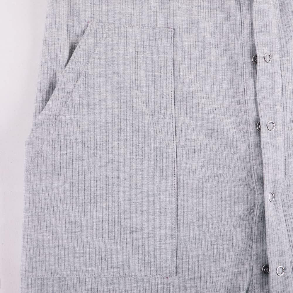 Mens Long Sleeve Onesies Jumpsuit Nightwear Button Down One Piece Pyjamas