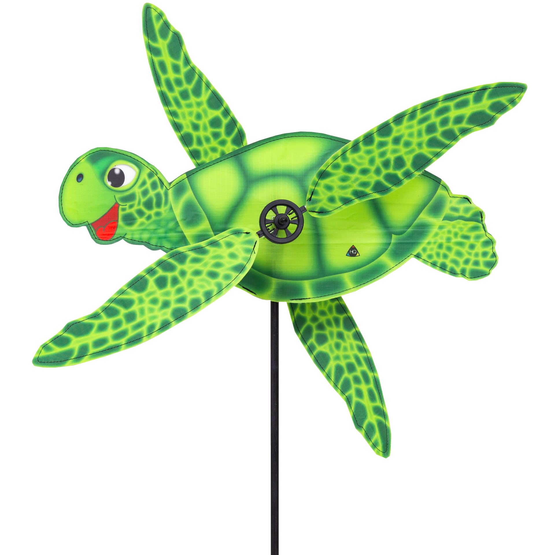 HQ Design Windspiration - Paddle Spinner, UV-beständige und wetterfeste Windspiel Deko für Garten, Terrasse und Balkon - Windrad inkl. Standstab (Sea Turtle)