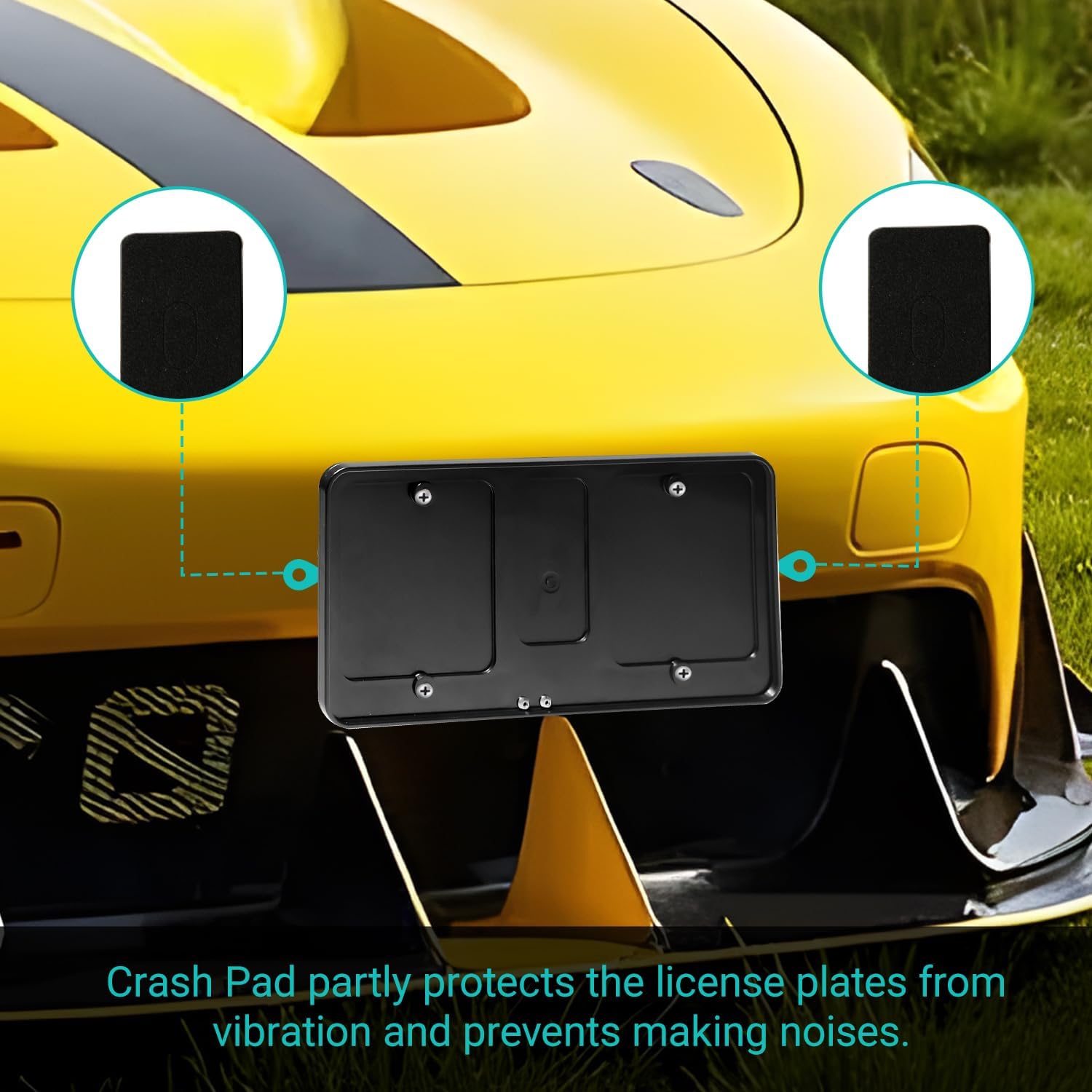 Universal US Flip-Up Front License Plate Frame, License Bracket Holder for Display and Protection, Non Motorized