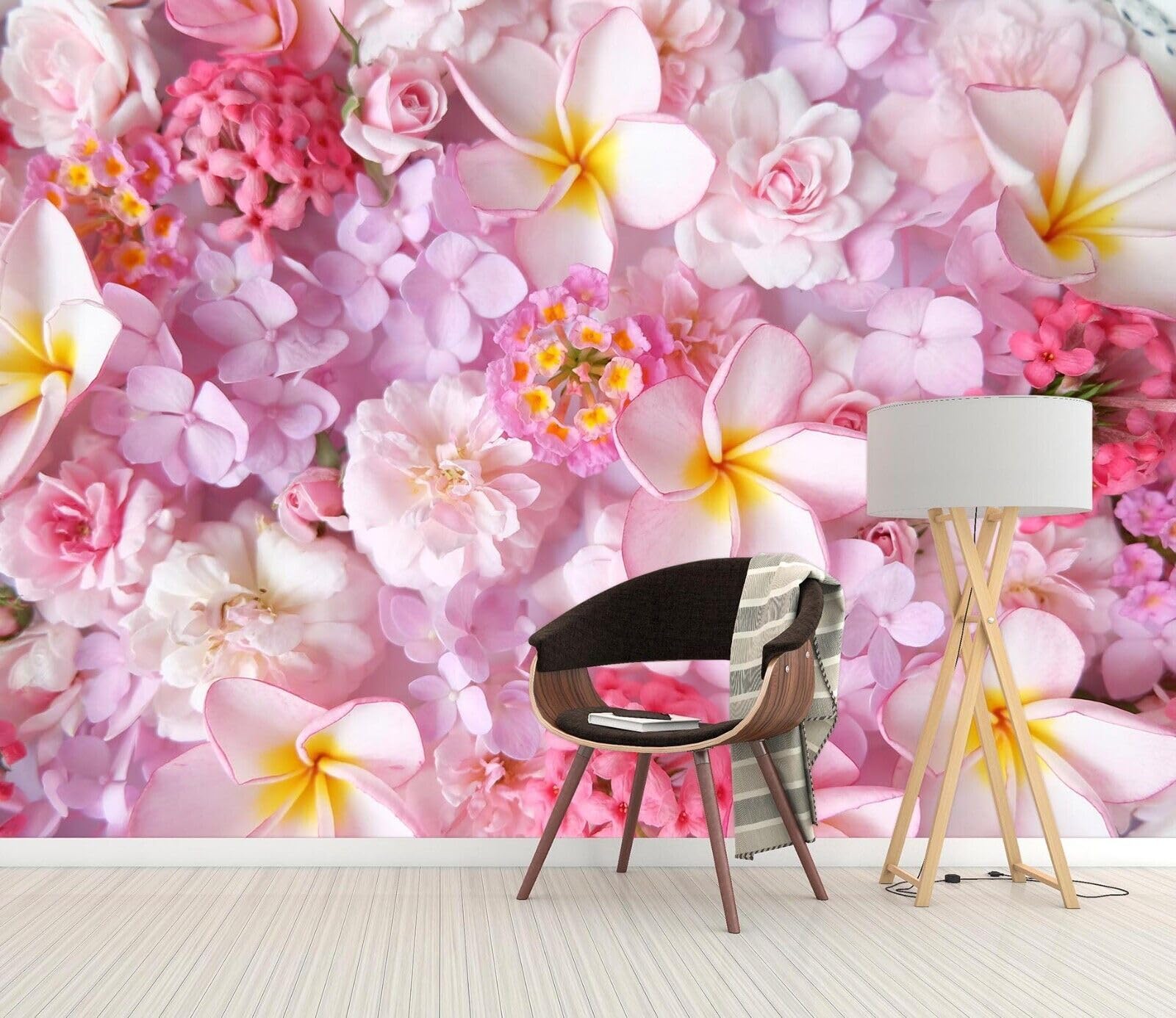 Papier peint mural 3D belles fleurs XXL 308x220cm pour décoration salon