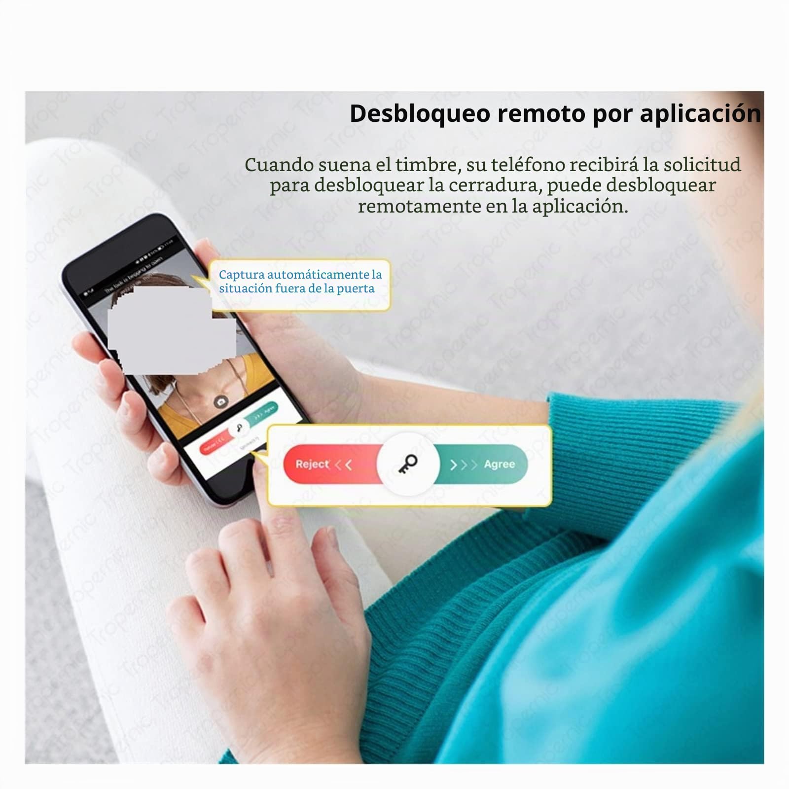 Cerradura de Puerta Inteligente Tuya con cámara y aplicación móvil Reconocimiento Facial 3D WiFi Seguridad de Huellas Dactilares Cerradura automática (Color : 240 24 6868)