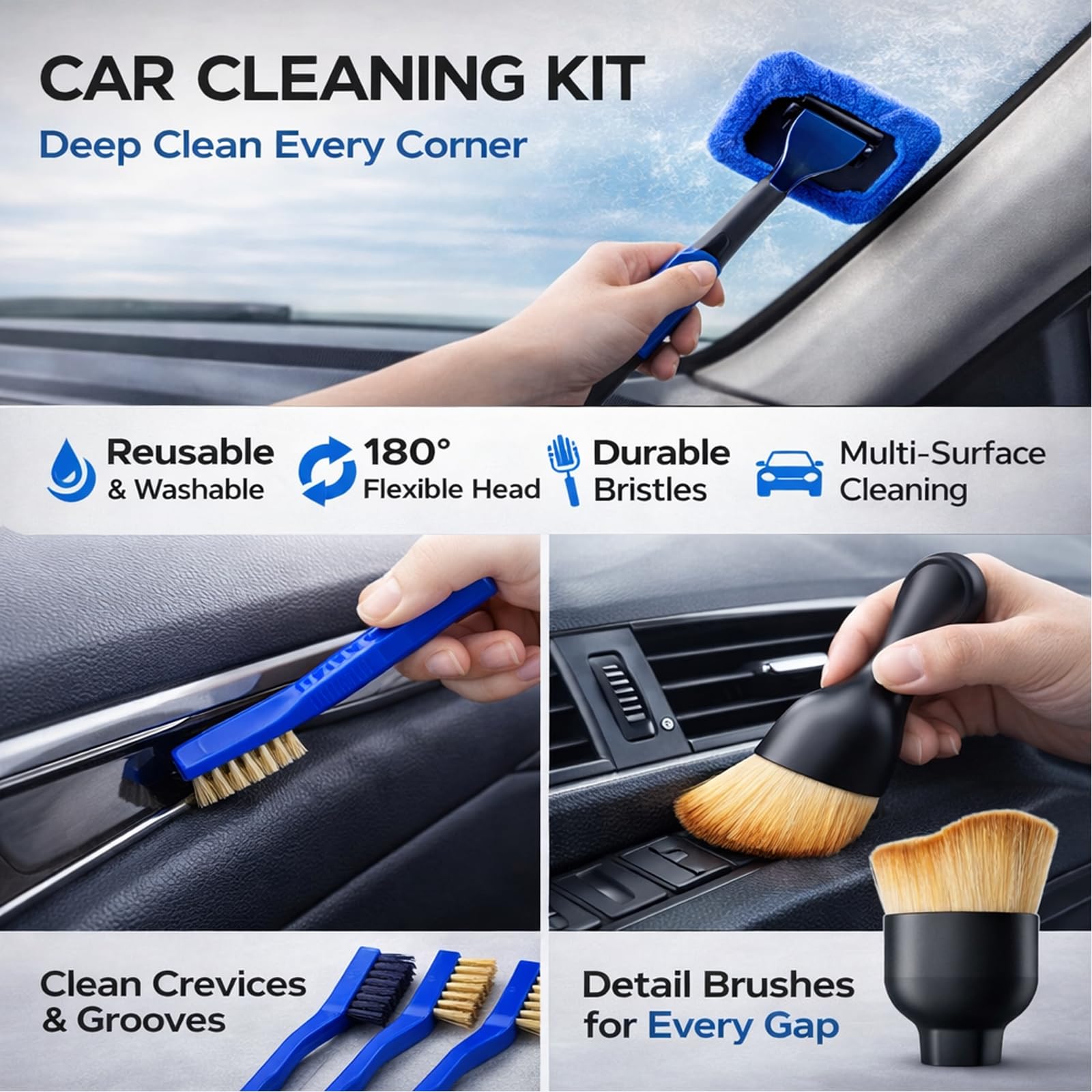 Kit di Pulizia Auto per Il Dettaglio dell'auto