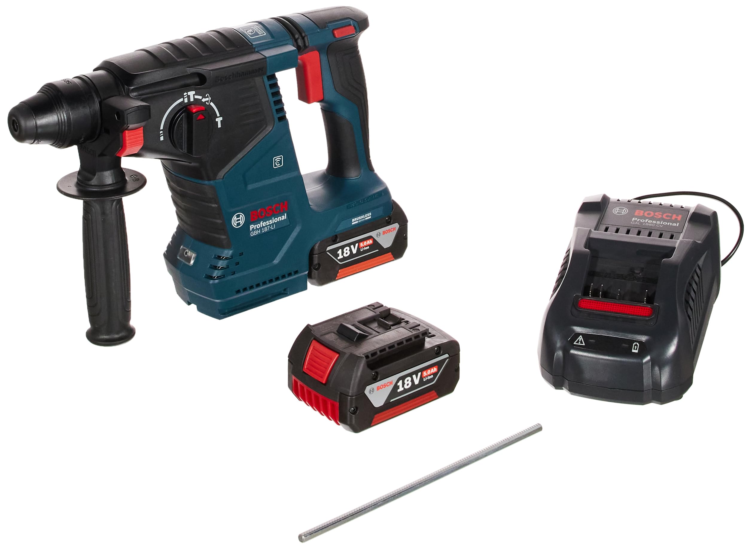 Bosch Professional GBH 187-LI, marteau perforateur sans fil, 2,4 J, 24 mm béton