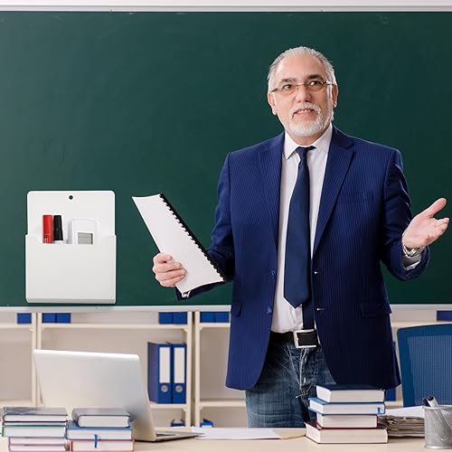 Miniatura 6 de uxcell Paquete de 6 soportes magnéticos para archivos, organizador magnético de archivos de pared adecuado para revistas, correo, papel, cartas,