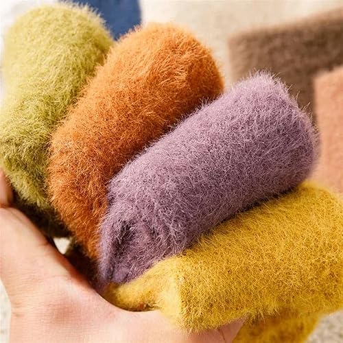 Miniatura 4 de TRENIS Ventilation Solid Socks Comfortable Socks Winter Warm Fluffy Bed Socks