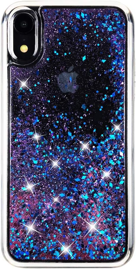 blue glitter iphone case