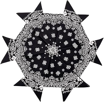 6 Pack 12 Pack Bandanas 2 Sides Printed 22inch Unisex Cowboy Kerchiefs