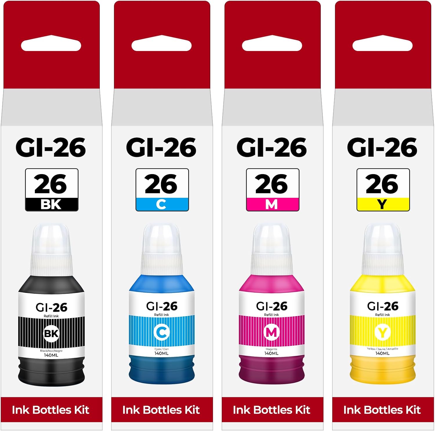 GI26 GI-26 GX7120 GX6120 Ink Refill Bottles Compatible with Canon 26 GI26 GI-26 GI 26 Ink Bottle Refill for Canon Maxify GX7120 GX4020 GX6120 GX5020 GX7021 GX7020 GX6021 GX3020 GX6020 GX5120 Megatank