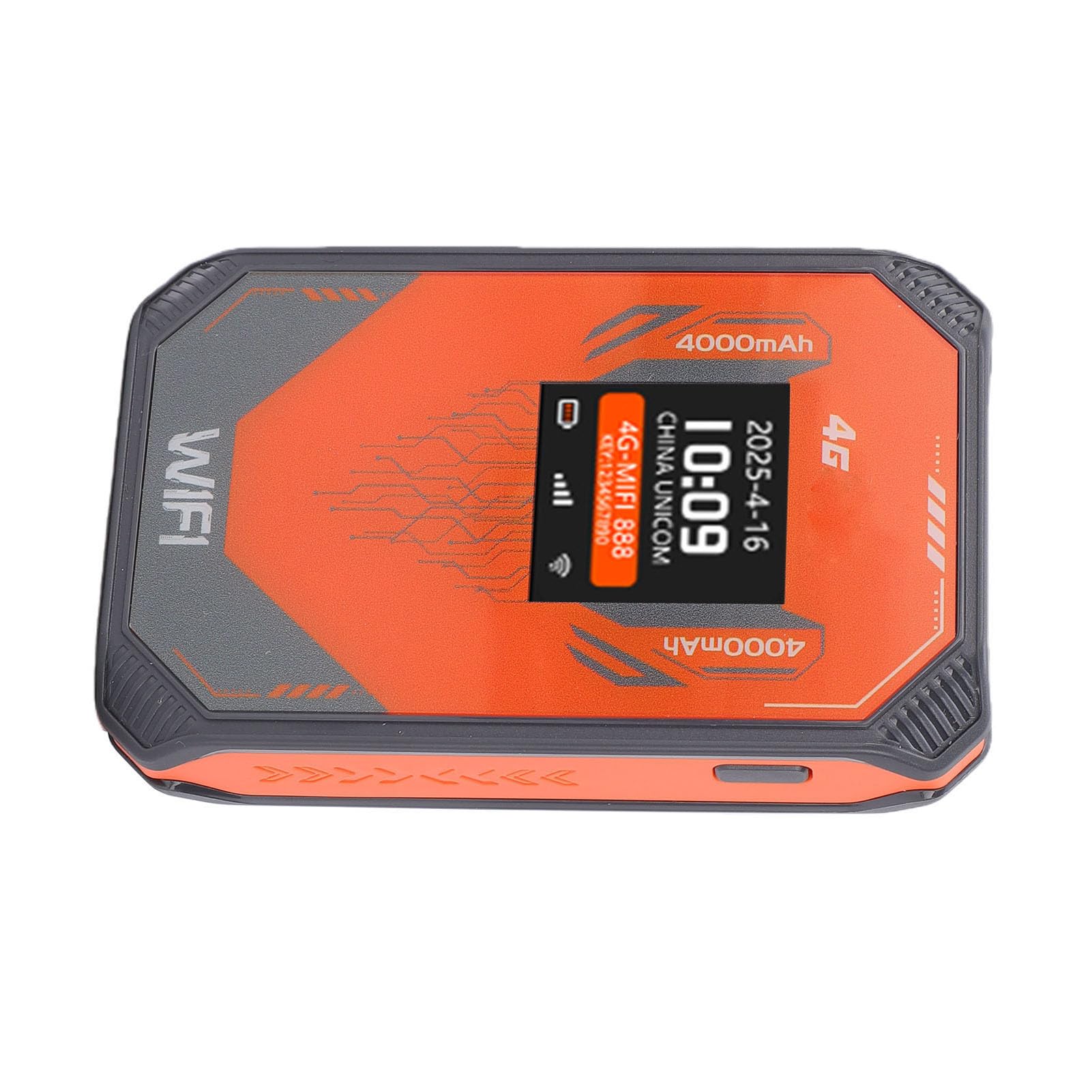 Cryfokt Router Hotspot Mobile, Velocità 300 Mbps Collega 8 Dispositivi Router Wi-Fi Portatile, 4G LTE con Slot per Scheda SIM Display LCD Batteria da 4000 MAh per Viaggi d'Affari
