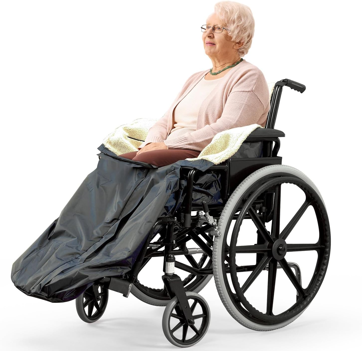 Fleece Lined Wheelchair Leg Covers with Inner Pocket – Solid, Warm & Waterproof