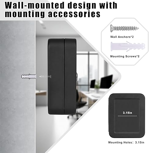 Miniatura 6 de KYODOLED Soporte de pared para gabinete, organizador de caja de llaves con bloqueo, caja de bloqueo de llave con llave, caja de bloqueo para llaves