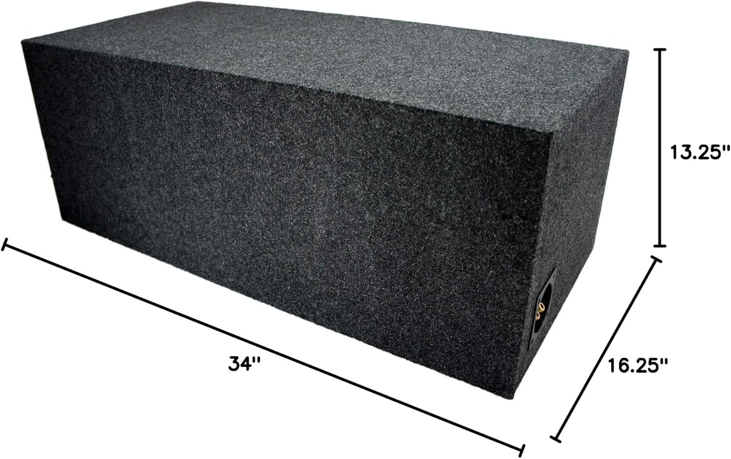 American Sound Connection Dual 12" Sub Box Ported Vented Subwoofer Enclosure MDF Car Audio Stereo System