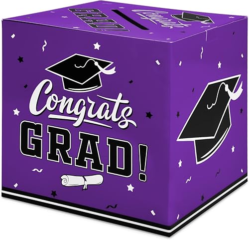 Gatherfun Decoraciones para fiestas de graduación, caja de graduación, caja de tarjetas de graduación, regalo de graduación, regalos de fiesta,