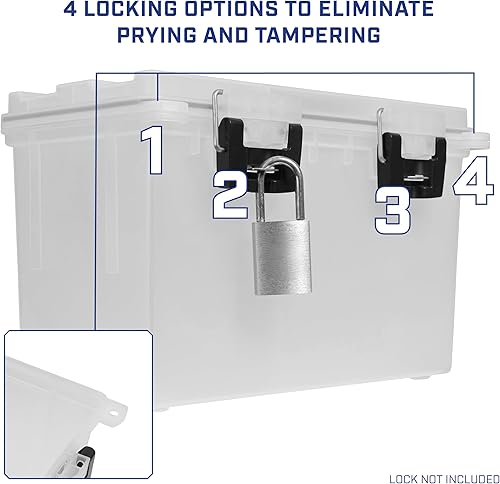 Miniatura 113 de Sheffield 12632 - Caja apilable para munición calibre .30, resiste al agua y al polvo, con cerradura y asa, para equipo de caza, suministros