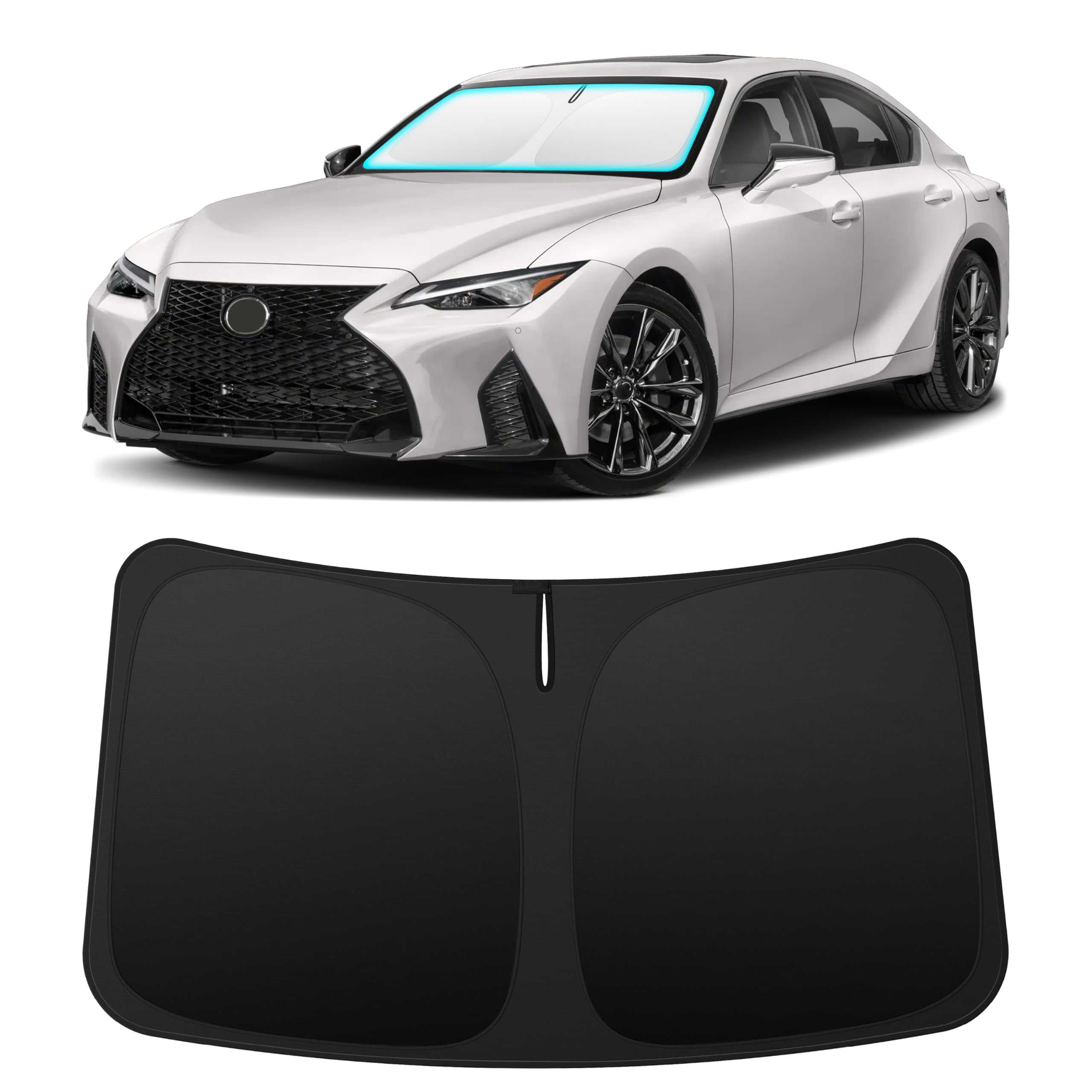 Photo 1 of INSAUTO Custom Fit Windshield Sun Shade Accessories for Lexus is 2014-2025, Foldable Front Window Sunshade, UV & Heat Reflector, Keeps Interior Cool, Includes Storage Bag