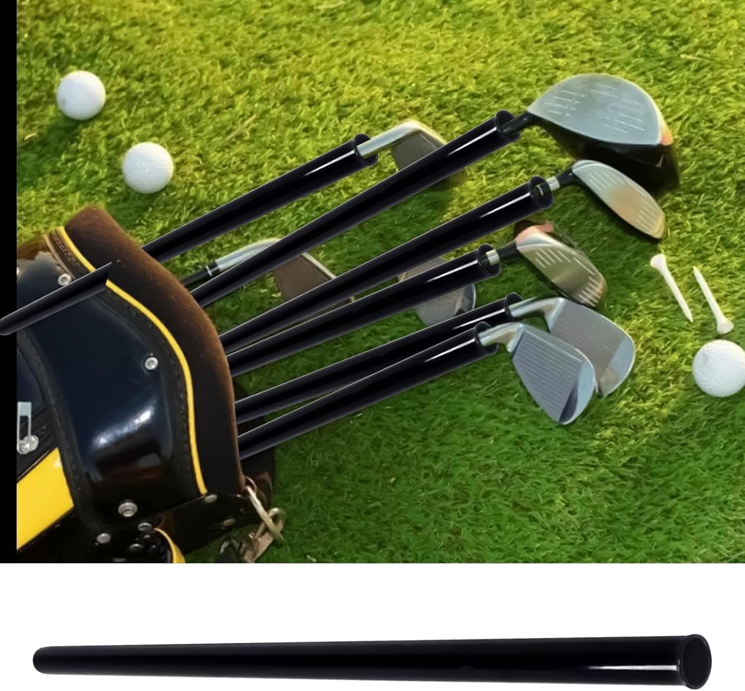 Golf Club Protector Tubes, 34 Inch PVC Golf Bag Organizer Tube with Smooth Inner Walls, Individual Golfs Shaft Storage Tubes for Club Separation and Travel Protection