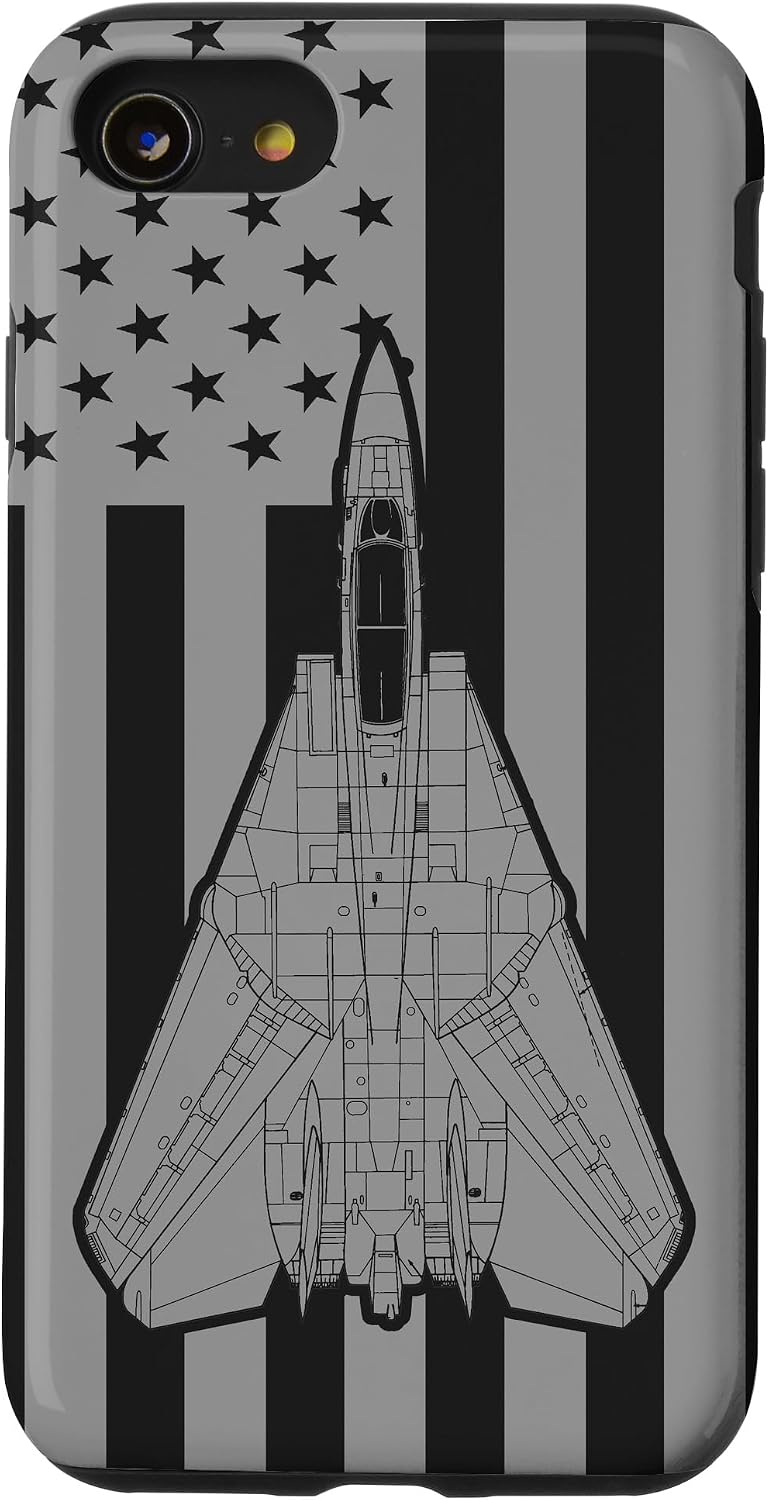 iPhone SE (2020) / 7 / 8 F-14 Tomcat American Flag Military Jet Fighter Case