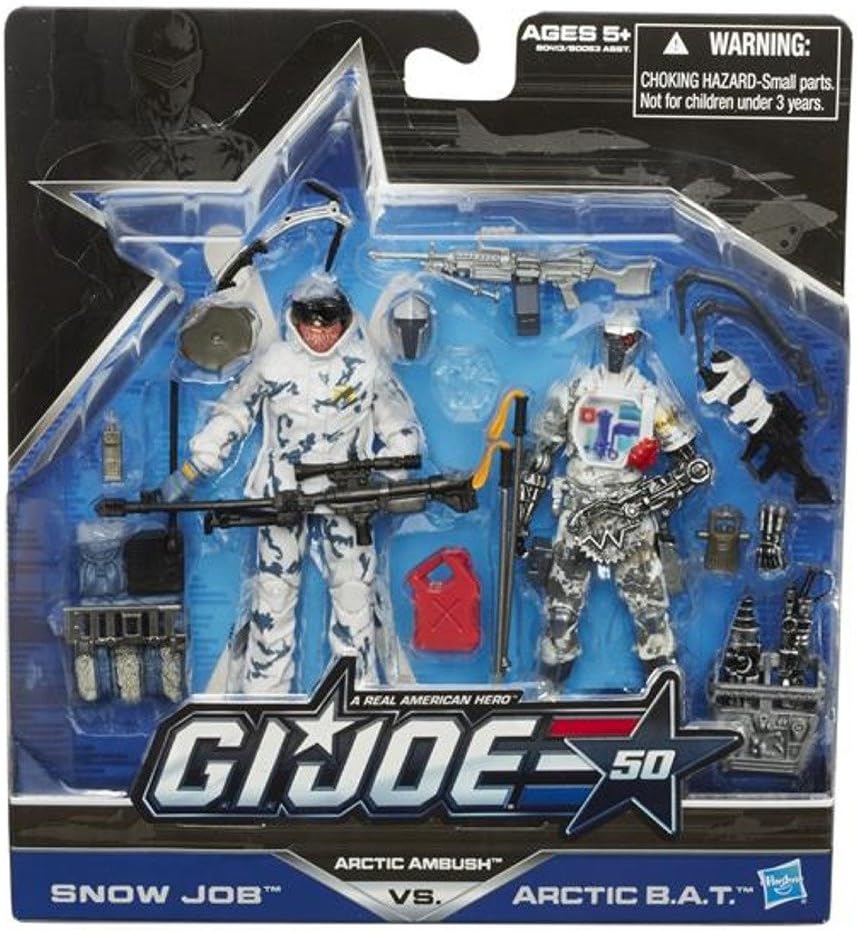 G.I. Joe, 50th Anniversary Action Figure Set, Arctic Ambush [Snow Job vs. Arctic BAT], 3.75 Inches