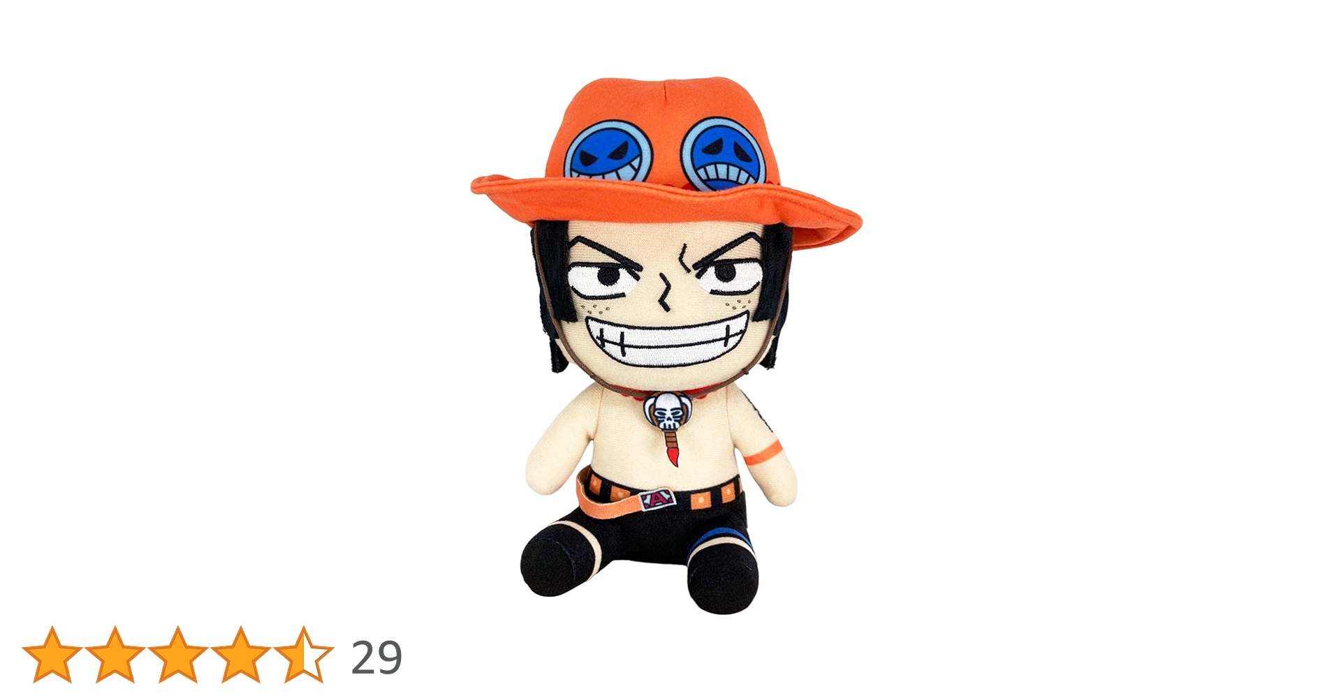 現品一体のみレアワンピース　エース　ぬいぐるみ Amazon.co.jp: ワンピース - エース 座っているポーズ ぬいぐるみ 高さ