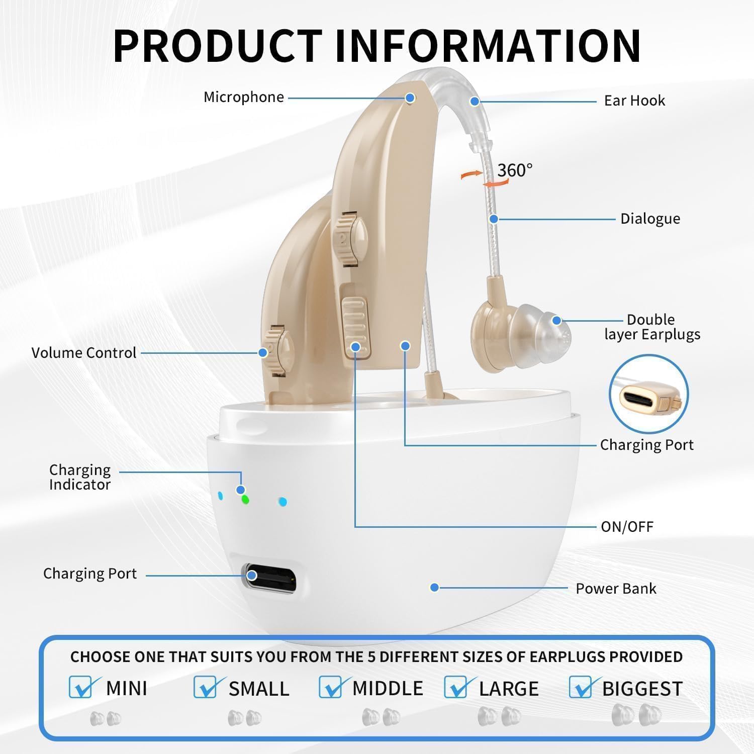 Hearing Aids for Seniors, Hearing Amplifiers Device Rechargeable thumbnail