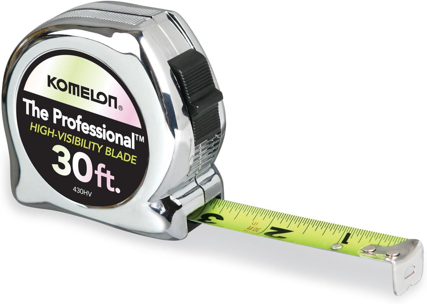 Komelon 435HV High-Visibility Professional Tape Measure, 35-Feet by 1-Inch, Chrome