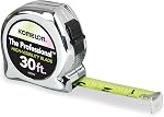 Komelon 435HV Mesure de bande professionnelle à haute visibilité, 35-Feet par 1-Inch, Chrome