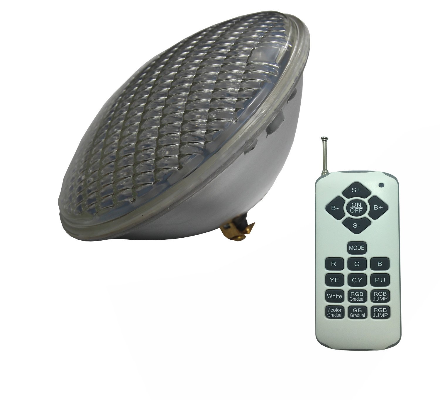 HKGOLDTURE Underwater Light 12V AC PAR 56 LED Swimming Pool Light 72W Pond Lighting RGBW Multiple Color (RGB+White with Remote)