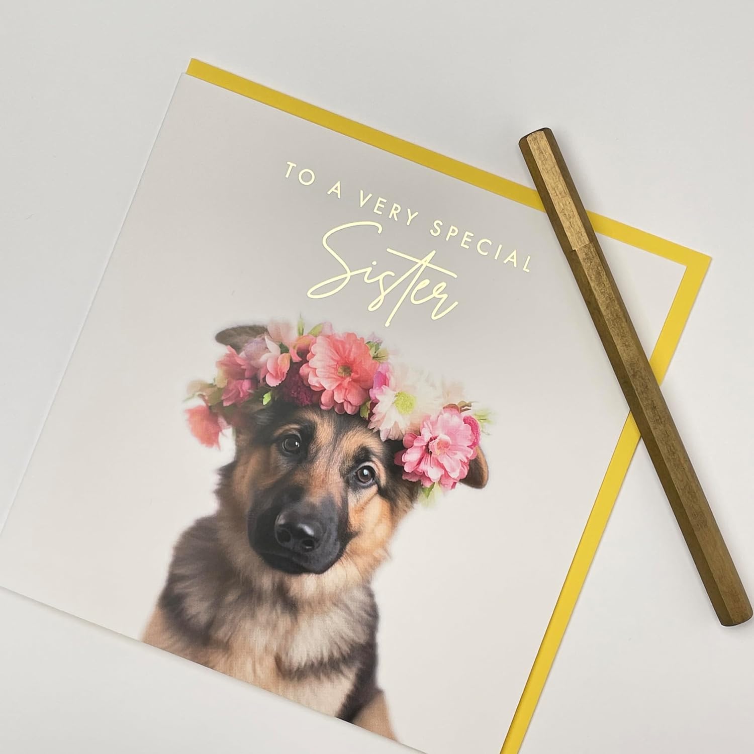 Old English Co. – Tarjeta de felicitación de perro pastor alemán muy ...
