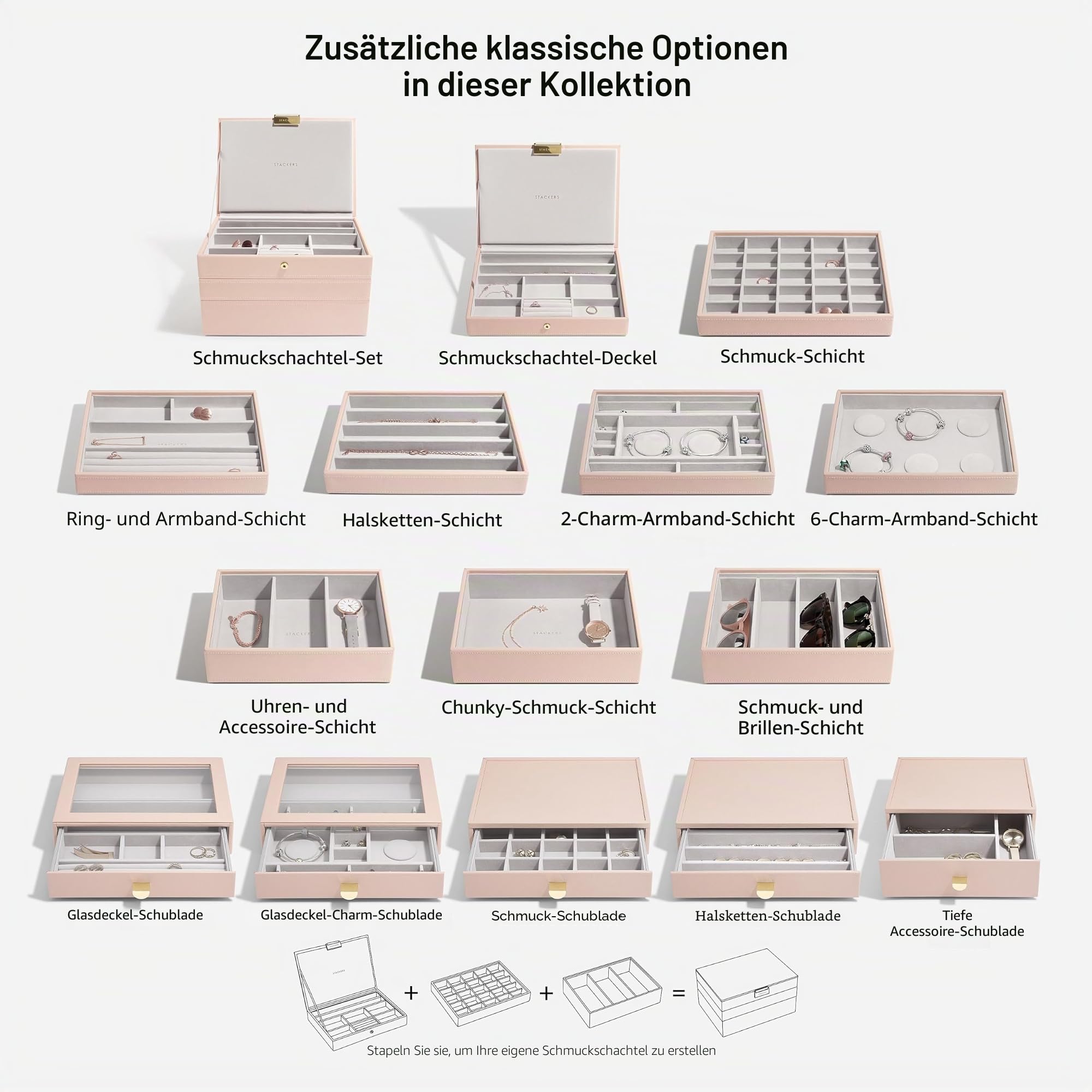 Stackers Blush Pink Makeup Organiser