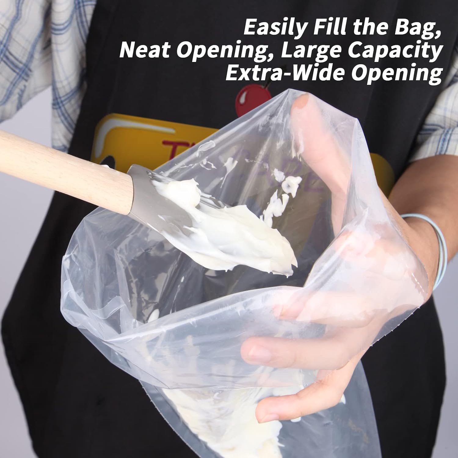 Piping Bags 21 inch Large Pastry Bags Decorating Tools 100 PCS Piping Bags for Cream Icing Frosting Cookie Cake Decorating (21 inch)