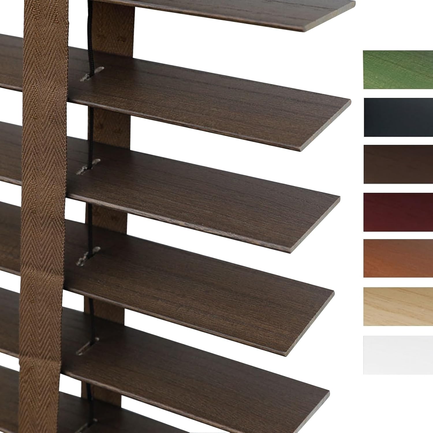 Wooden Window Shades Cordless Blackout Window Blinds Indoor Light Filtering Blinds Darkening Privacy Horizontal Blinds 14" 17" 24" 28" 32" 35" 41" 46" 49" 53" 58" 62" 70" 72" Wide(Coffee)