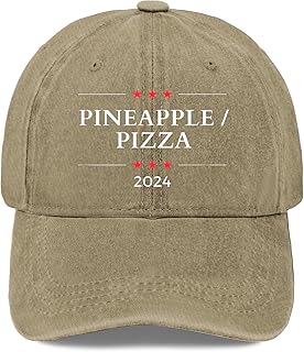 Funny Pizza Pineapple 2024 Election Political Campaign Hat for Men Aesthetic