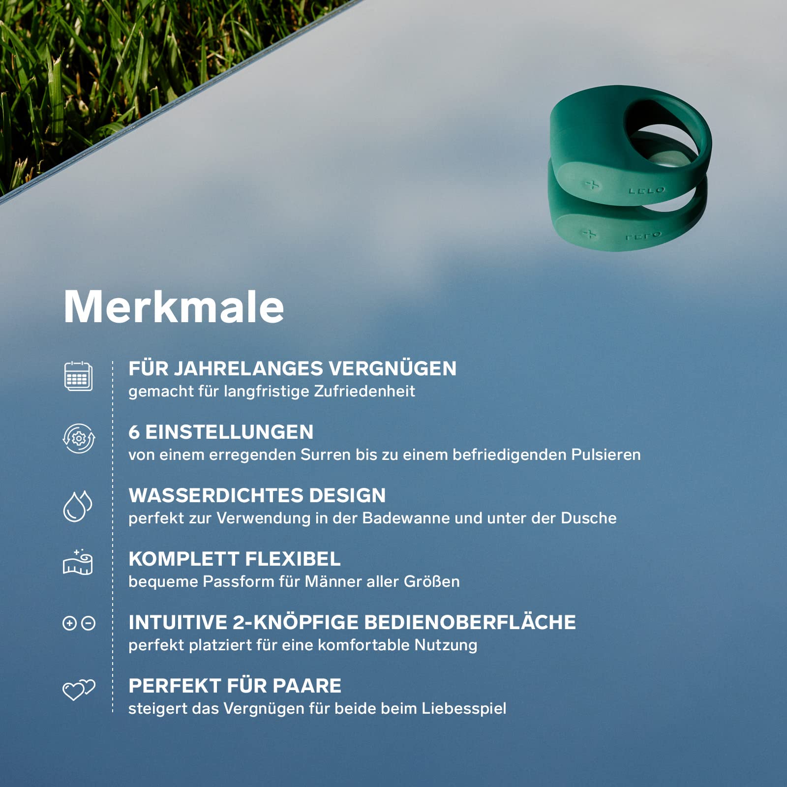 LELO TOR 2 Penisring Vibrator für Damen und Herren, Wiederverwendbare Penisringe zur Zufriedenheit von Paaren, Penis-und Klitorisstimulation, Cockring, Vibrator Ring, penis ring, Black