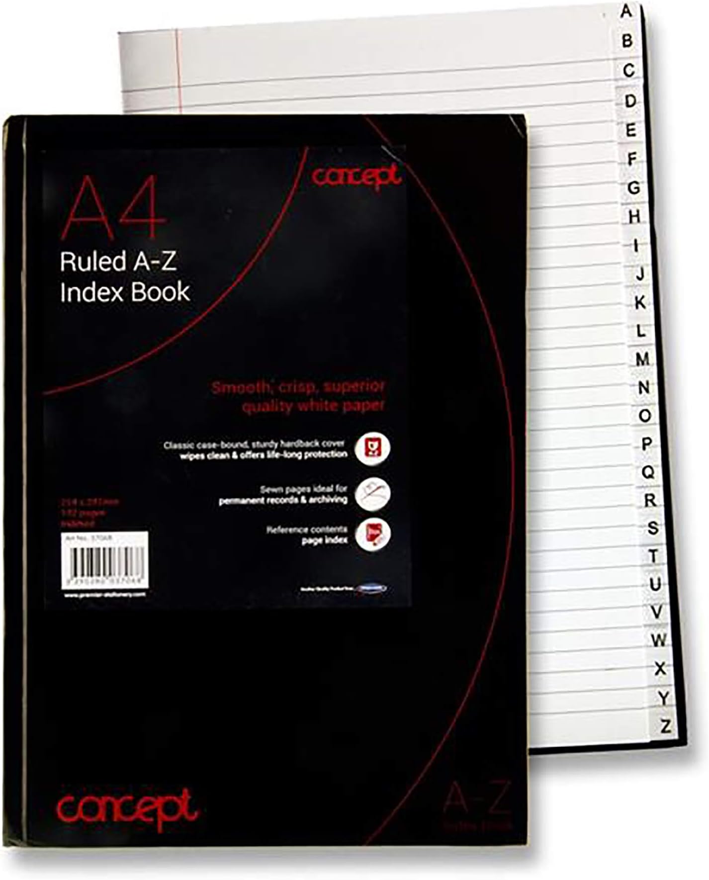 Premier Stationery S2837068 Concept A4 A-Z Index Book